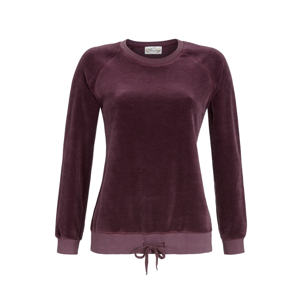 Pyjama long femme avec poignets en tricot RINGELLA 2553415 + 2551510 - Bordeau 710