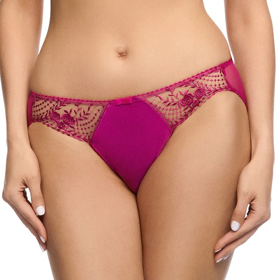 Slip DITA VON TEESE "Julie's Roses" D22019 - Rubine
