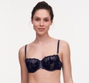 Soutien-gorge corbeille CHANTELLE "Fleurs Signature" C12Q50 - Bleu outremer velours 0DI