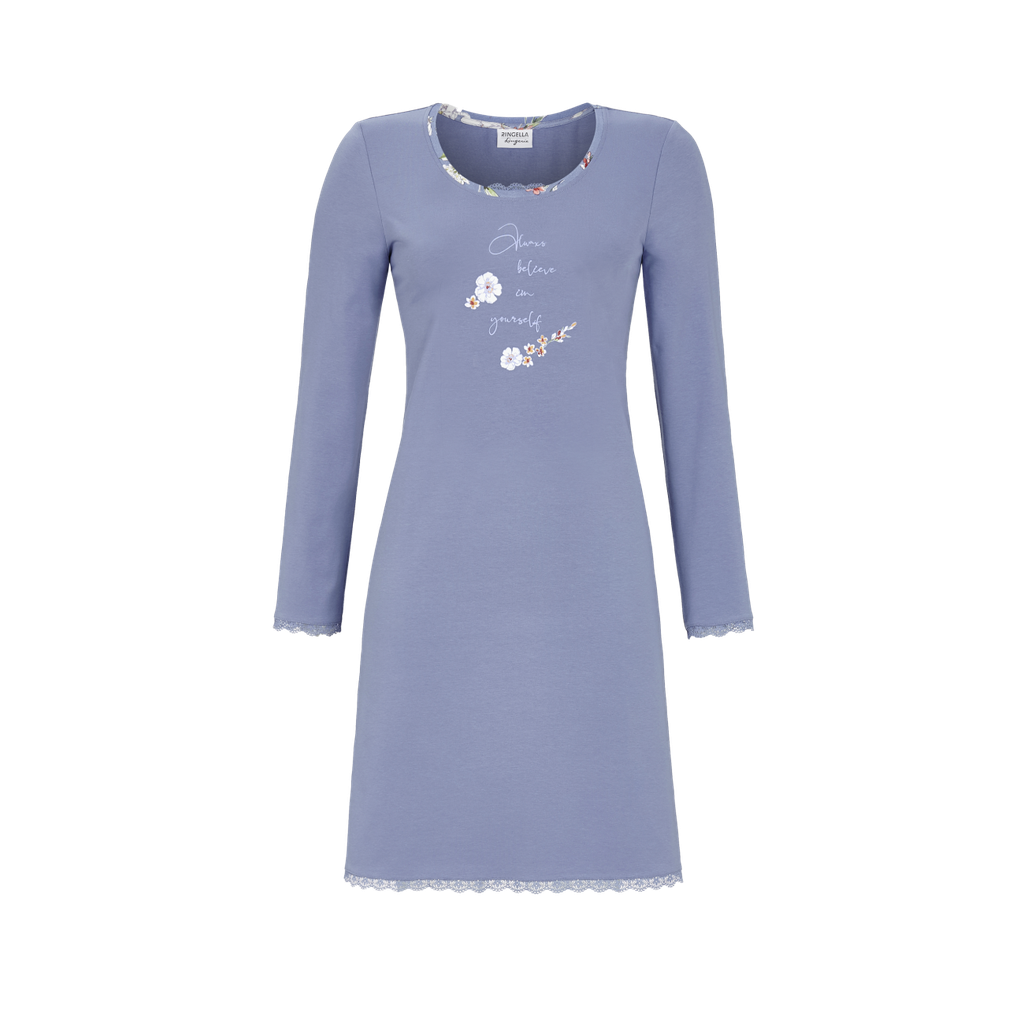 Chemise de nuit à motif imprimé RINGELLA "Pouvoir des Fleurs" 2561001 - Bleu jeans 213