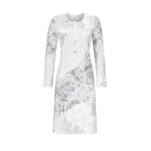 Chemise de nuit avec patte de boutonnage 100% coton RINGELLA "Pastels d'Hiver" 2511048 - Ivoire 130