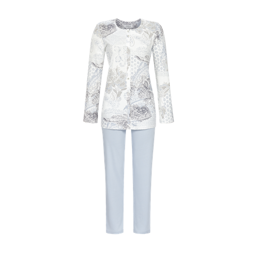 Pyjama femme avec une patte de boutonnage continue RINGELLA "Pastels d'Hiver" 2511248 - Ivoire 130