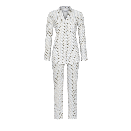 Pyjama long dame boutonné RINGELLA "Pastels d'Hiver" 2511244 - Ivoire 130