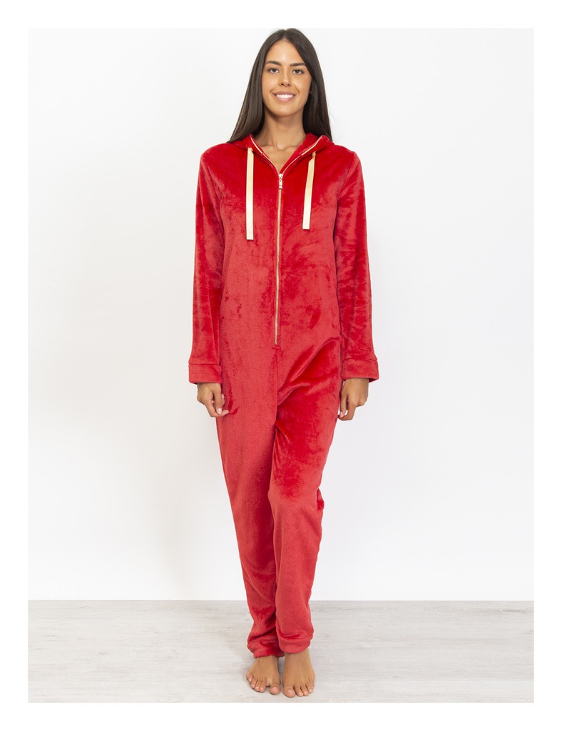 Pyjama combinaison dame VERDISSIMA CB10 - Rouge 00005