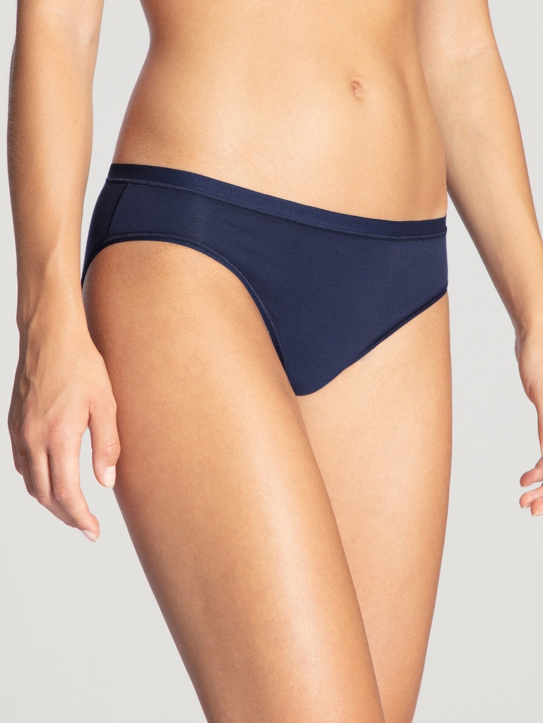 Slip coton taille basse CALIDA "Natural Comfort" 21075 - Dark Blue 449