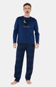 Pyjama long homme coton bio ARTHUR "Good Night" ZAC - Marine GOODH22
