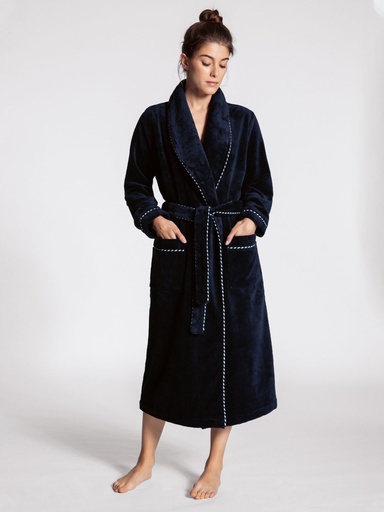 Peignoir dame en éponge 120cm CALIDA "Cosy Shower" 61302 - Dark lapis blue 339