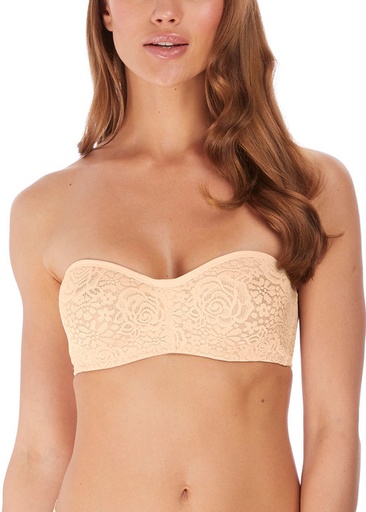 Soutien-gorge bandeau armatures WACOAL "Halo Lace" WA854205 - Nude NUE