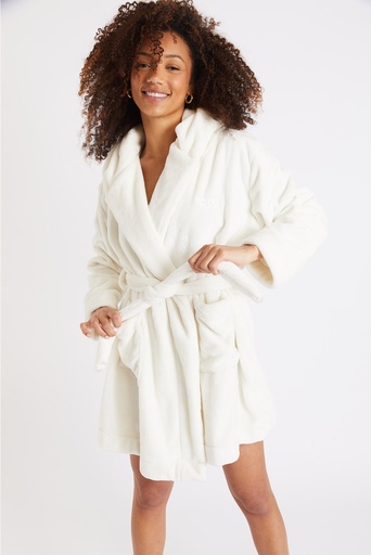 Peignoir court en polar BANANA MOON "Pilo Zarela" -  Ecru JMW11