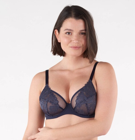 Soutien-gorge avec armatures MAISON LEJABY "Fleur Ikat" 220537 - Bleu horizon 393