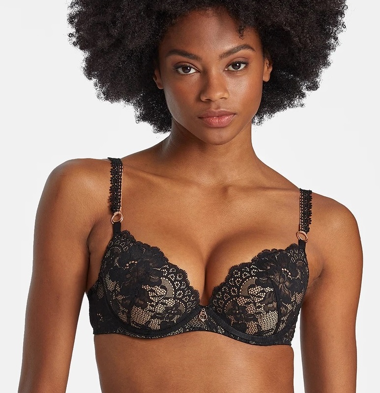 Soutien-gorge armatures push-up AUBADE "Night Bird" RDN08 - Blacq queen BQUE