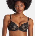 Soutien-gorge armatures push-up AUBADE "Night Bird" RDN08 - Blacq queen BQUE