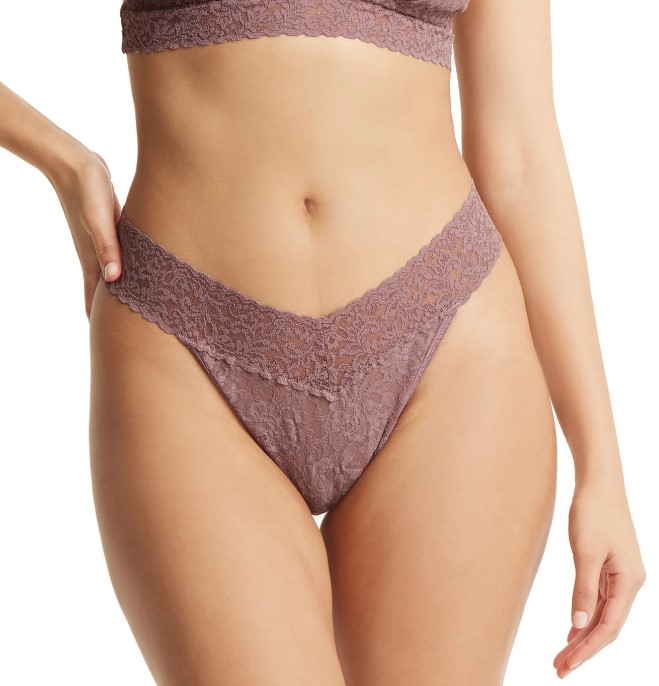 String dentelle stretch HANKY PANKY "Original Rise Thong" 4811P - Artichoke ARHP