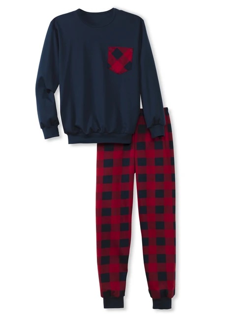 Pyjama long enfant 100% Coton CALIDA "Family & Friends" 51675 - Peacoat BLue 488