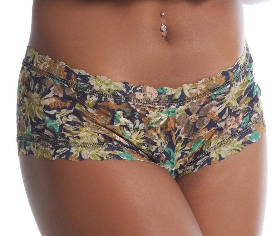 Shorty dentelle stretch HANKY PANKY "Boyshort" PR4812 - Camo Garden CAMG