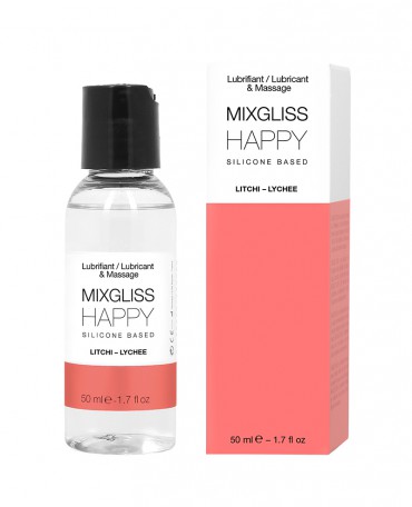 Lubrifiant silicone parfumé MIXGLISS "Happy" 50ml - Litchi