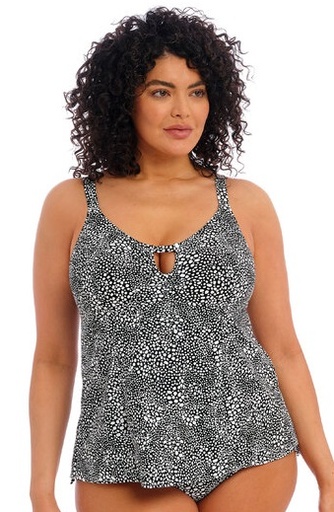 Tankini moulé ELOMI "Pebble Cove" ES801161 - Noir motif BLK