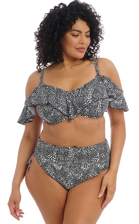 Slip de Bikini Ajustable ELOMI "Pebble Cove" ES801173 - Noir motif BLK