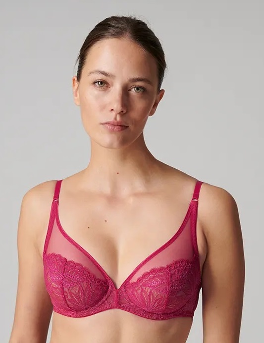 Soutien-gorge décolleté plongeant SIMONE PERELE "Exotica" 1B3319 - Framboise 364