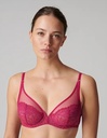 Soutien-gorge décolleté plongeant SIMONE PERELE "Exotica" 1B3319 - Framboise 364