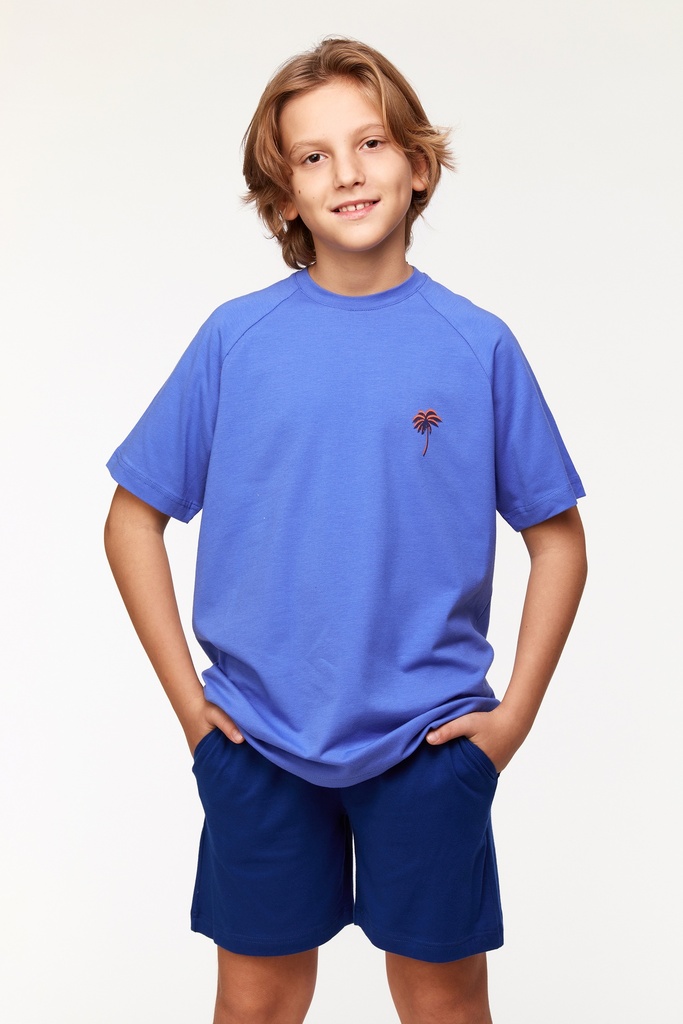 Pyjama short enfant WOODY "Toucan" 231-2-QTS-Z - Bleu 829