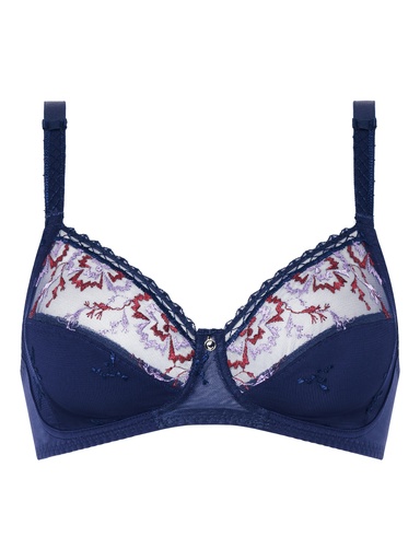 Soutien-gorge sans armatures en 3 parties enveloppant CHANTELLE "Every Curve" C16B20 - Bleu Danube multicolore 0BX