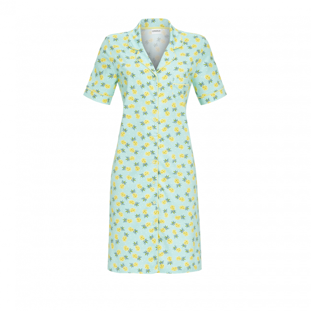 Chemise de nuit butonnée 95cm RINGELLA "Fruits Sucrés" 3211018 - Menthe 520