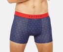 Boxer homme fantaisie 95% coton bio ARTHUR "Joli coeur" MAC - Marine Motif St Valentin SVALE23