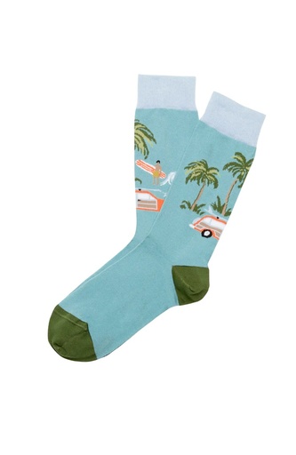 Chaussette homme fantaisie ARTHUR "Les Associées" 1AS - Multicolore Motif Surf SURFE23