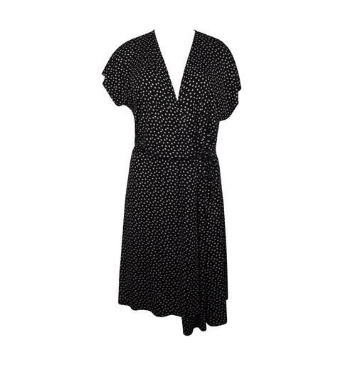 Robe Courte ANTIGEL "La Muse Dolce Vita" ESB1286 - Noir Pois 12041