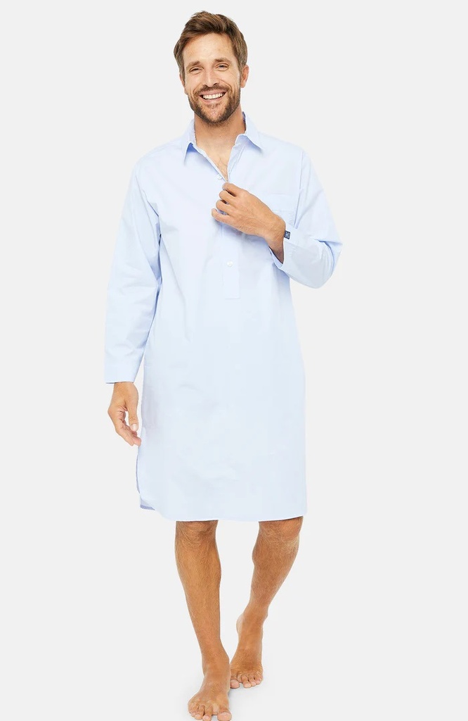 Chemise de nuit ARTHUR "Grand-Père" CGP - Bleu Ciel UNIE23