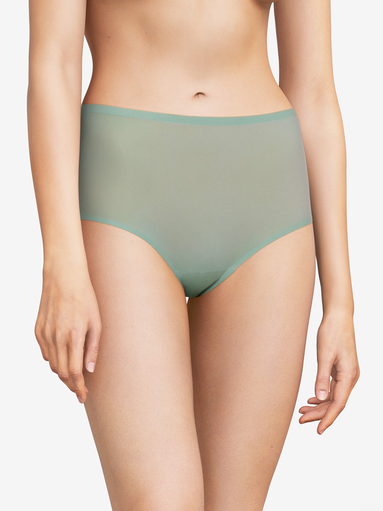 Culotte taille haute stretch invisible CHANTELLE "SoftStretch" C26470 - Vert Laurier 084