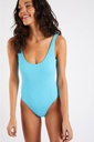 Maillot une pièce BANANA MOON "Belmars Scrunchy" - Turquoise JAA14