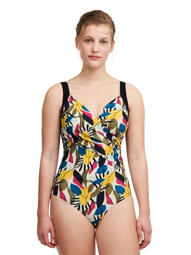 Maillot une pièce FEMILET "Honduras" FS1190 - Feuilles Multicolores 0LP