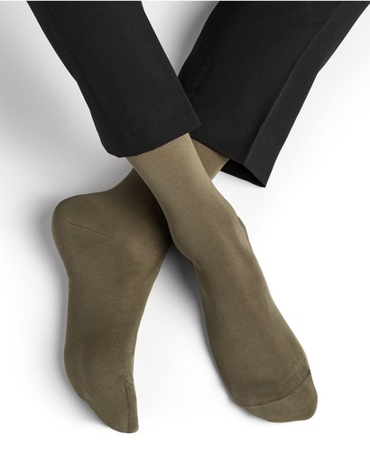 Chaussettes Homme Fines BLEU FORET "Fil d'Ecosse 100%" HFM2719 - Lichen GP1