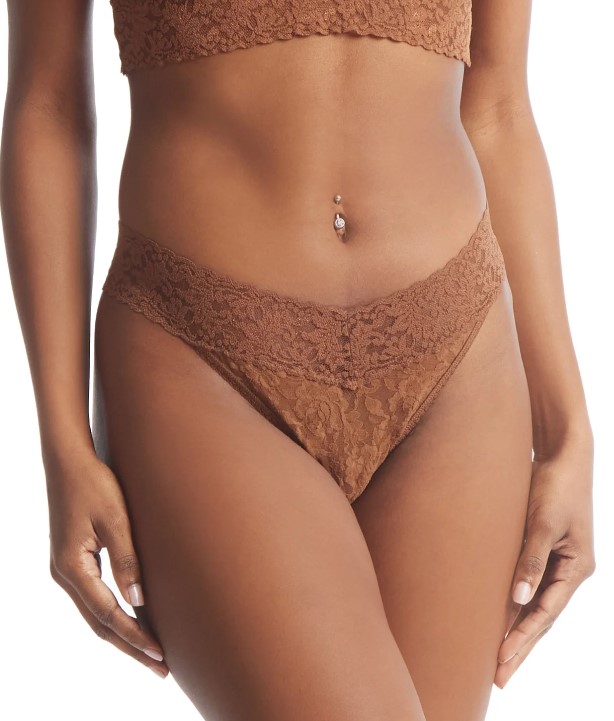 String dentelle stretch HANKY PANKY "Original Rise Thong" 4811P - Macchiato MACB