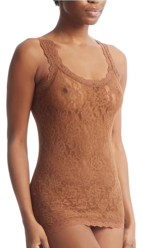 Top sans manches dentelle stretch HANKY PANKY "Classic Cami" 1390L - Macchiato MACB