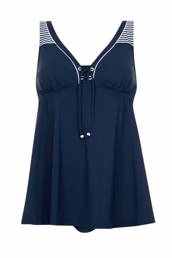 Tankini paddé sans armatures SUNFLAIR 78022 - Marine et Blanc 2601