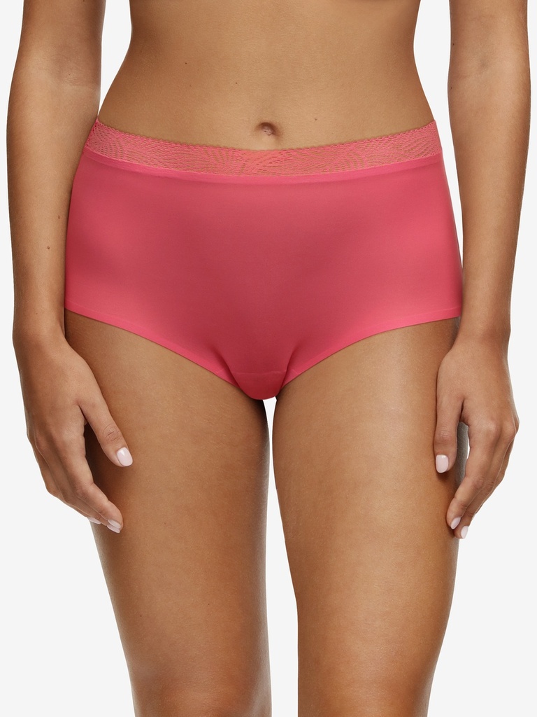 Culotte taille haute dentelle stretch invisible CHANTELLE "SoftStretch" C11G70 - Rose Amour 0BT