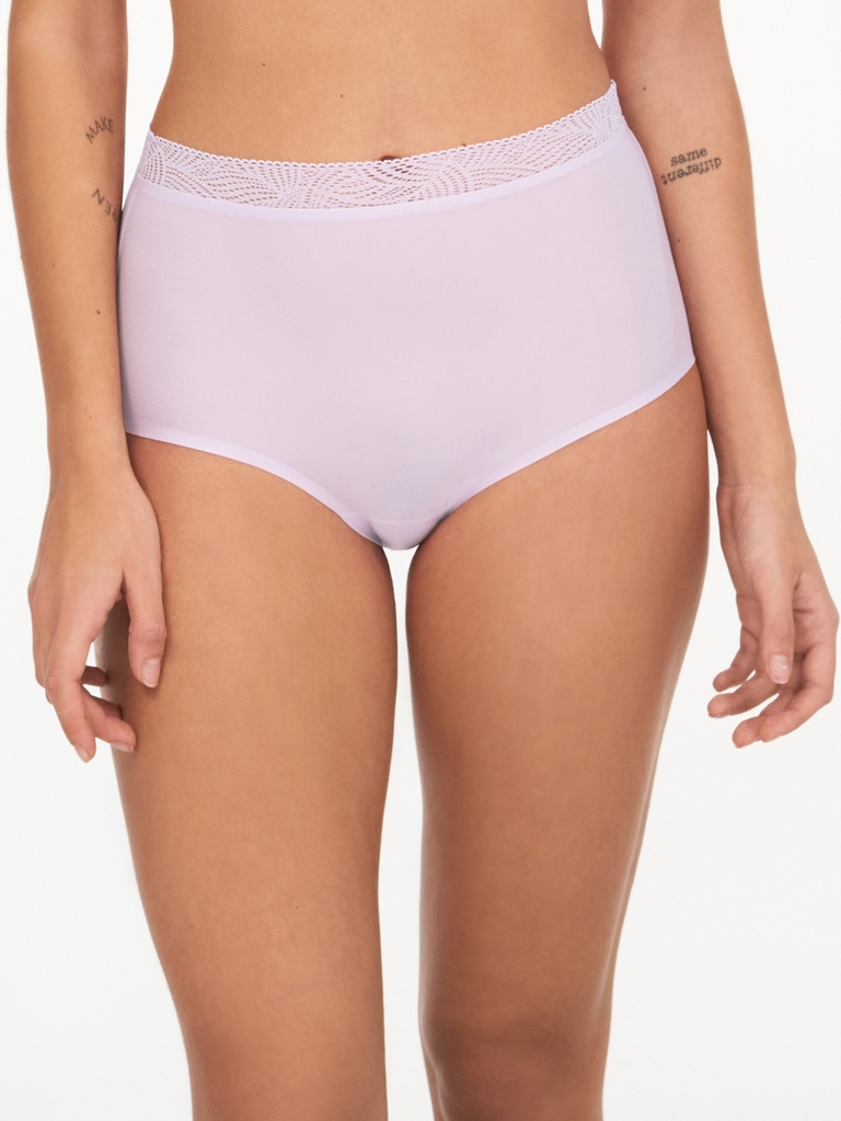 Culotte taille haute dentelle stretch invisible CHANTELLE "SoftStretch" C11G70 - Lavande Glacée 02X