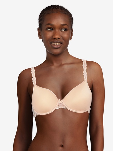 Soutien-gorge mémoire de forme emboitant CHANTELLE "Champs Elysées" C26060 - Dune 097
