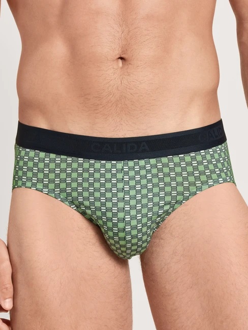 Slip homme tencel & coton CALIDA "Focus Trend 3" 22568 - Iris Green 613