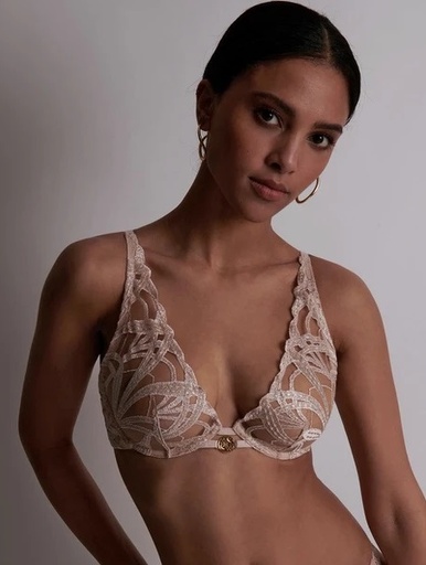 Soutien-gorge avec armatures triangle plongeant AUBADE "My Desire" 1CN12 - Love Affair LOVA