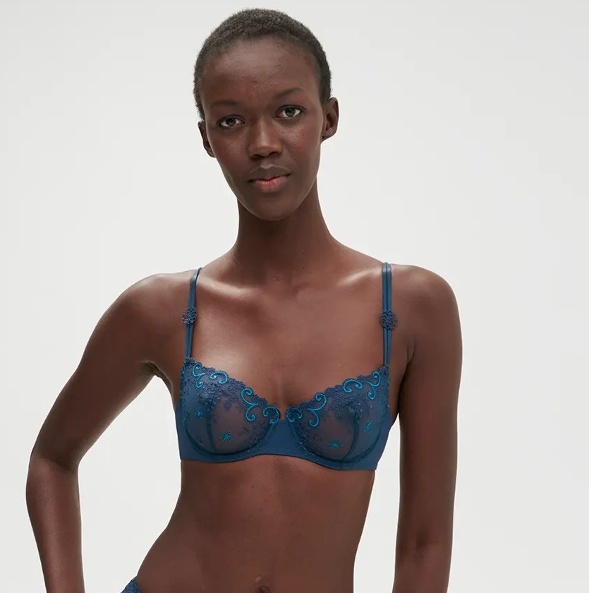 Soutien-gorge corbeille SIMONE PERELE "Délice" 12x330 - Bleu Prestige 595