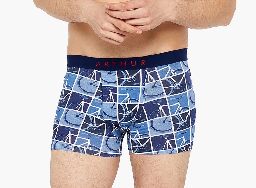 Boxer homme fantaisie 95% coton bio ARTHUR "C'est mon Rayon" MAC - Marine VELOH23