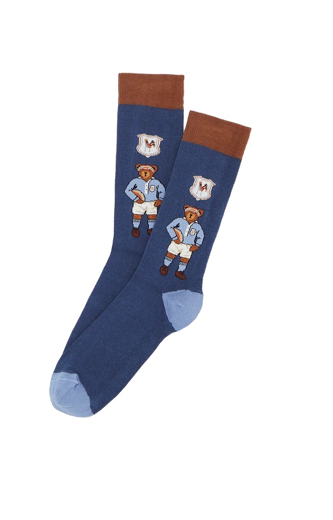 Chaussettes fantaisies homme TU ARTHUR "Teddy Rugby" 1SO - Bleu PILIH23