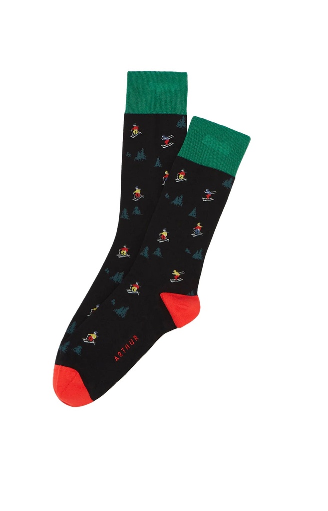 Chaussettes fantaisies homme TU ARTHUR 1SO - Noir SKISH23