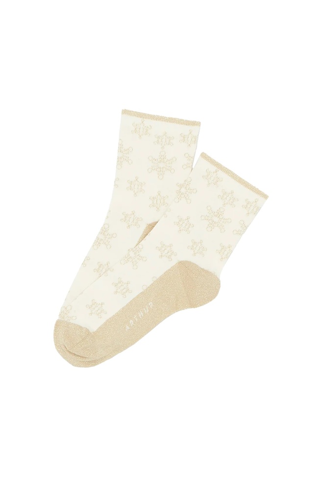 Chaussettes fantaisies femme TU ARTHUR "Flocon" 1SF - Ivoire FLOCH23