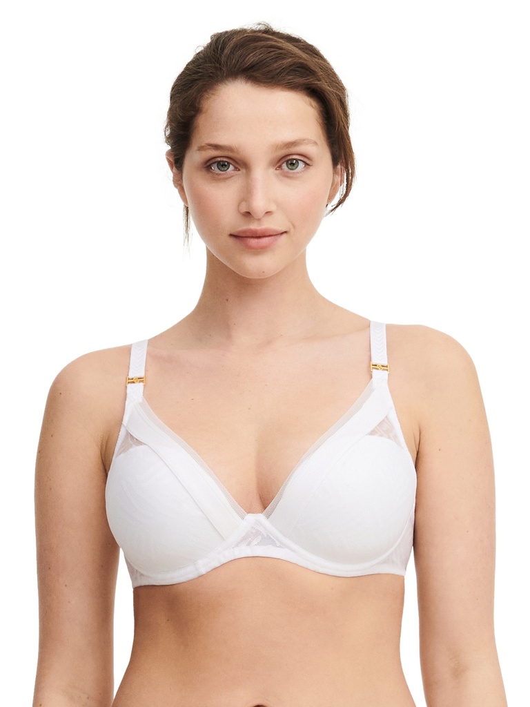 Soutien-gorge coque plongeant CHANTELLE "Graphic Allure" C21T20 - Blanc 010