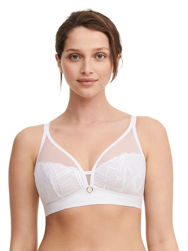 Soutien-gorge sans armature enveloppant CHANTELLE "Graphic Support" C21S20 - Blanc 010